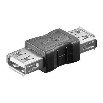 Microconnect USBAFAF USB A sievišķais-sievišķais adapteris, melns