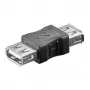 Microconnect USBAFAF USB A sievišķais-sievišķais adapteris, melns