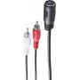 Audio kabelis ShiverPeaks BS10501 0,2 m DIN (5-pin) 2 x RCA melns