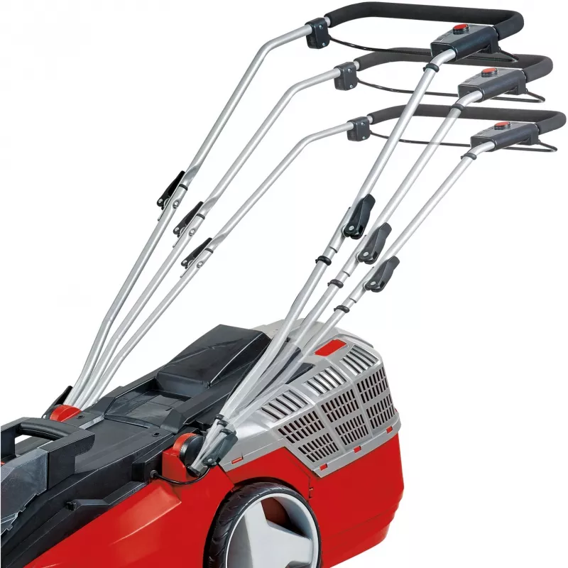 Bezvadu zāles pļāvējs GE-CM 43 Li M Komplekts, 36V (2x18V) (Sarkans/melns, 2x litija-jona akumulators 4,0 Ah)