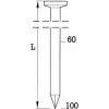 Nagles BeA R20 apaļa galva 3,1×80 mm gluds stienis, melns, iepakojums 3000 gab.