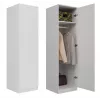 Garderobe Top e Shop SD-50 BI ar 5 plauktiem, 1 durvīm, balts rāmis