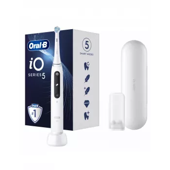 Oral-B IO5 Elektriskā zobu birste ar somiņu Quite White 1 Gab.