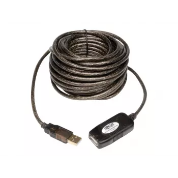 Tripp Lite Eaton sērijas 10 m USB 2.0 Hi-Speed aktīvais pagarinātāja atkārtotāja kabelis USB-A (vīriešu) uz USB-A (sieviešu) 33 pēdas