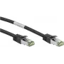 Goobay CAT 8.1 Patch Kabelis, S/FTP (PiMF), Melns, 0,5 m - LSZH Bezhalogēna, Vara AWG 24 (66720)