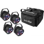 EUROLITE 4x LED PARty Spot LED PAR gaismu komplekts ar mīksto somu (20000539)