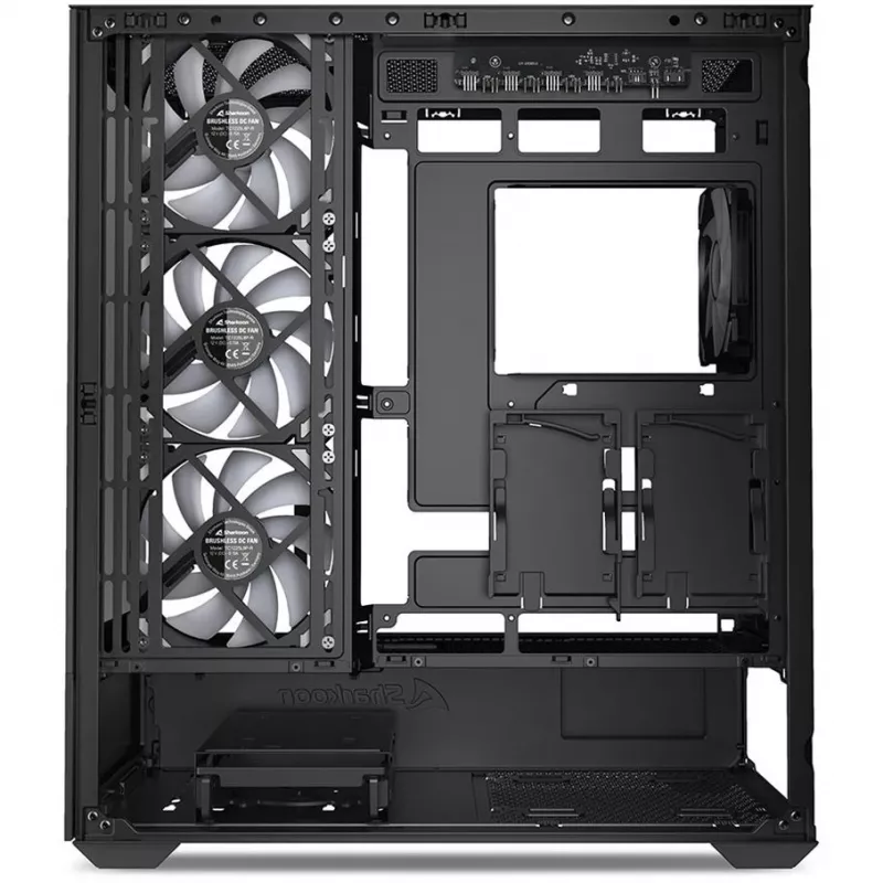 PC korpuss Sharkoon AK6 RGB, ATX, Melns