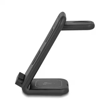DELOCK 66941 Bezvadu lādētājs 3-in-1 viedtālrunim, viedpulkstenim, austiņām USB Type-C 15W Iekštelpām Melns