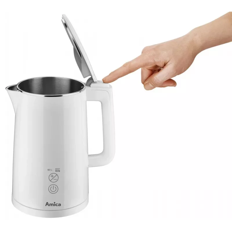 Elektriskā tējkanna AMICA 1.5L 2200W Sudraba