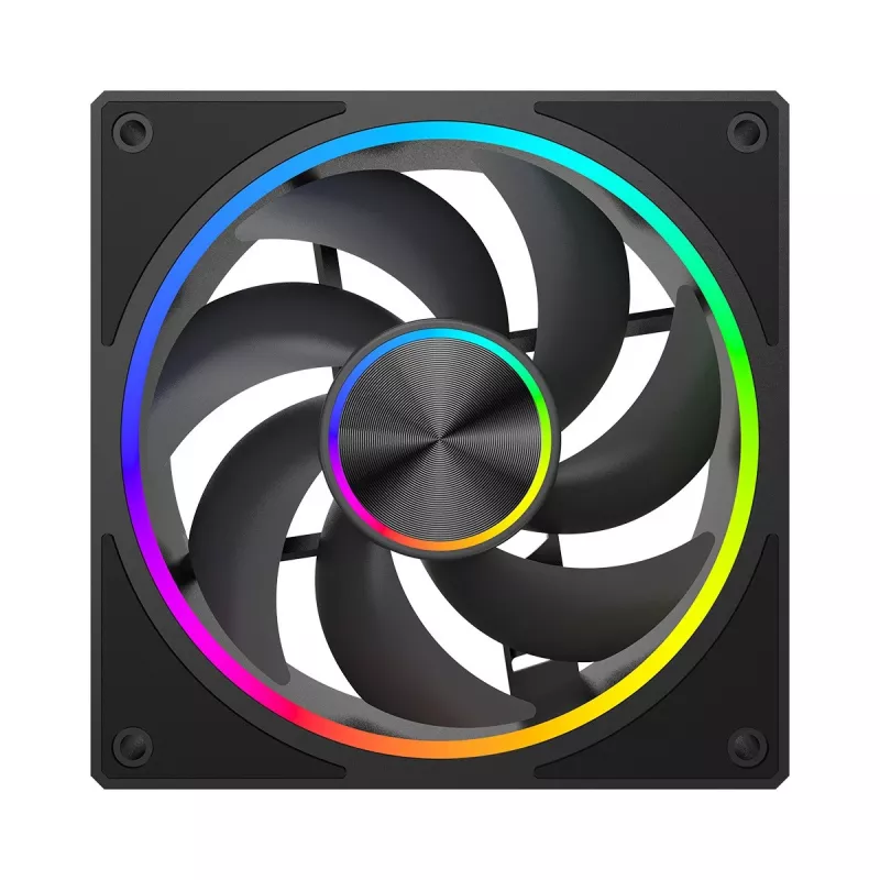 Dzesēšanas ventilators MODECOM VOLCANO LOOP 120 ARGB, 120 mm, PWM, 400–1400 RPM, Melns