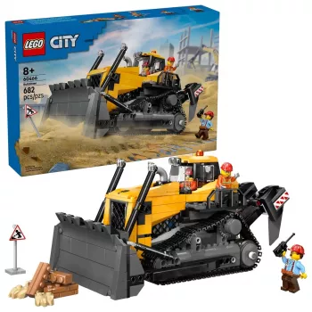 LEGO 60466 Rotaļlietu celtniecības buldozers, City sērija, 682 gabali, 3 minifigūras