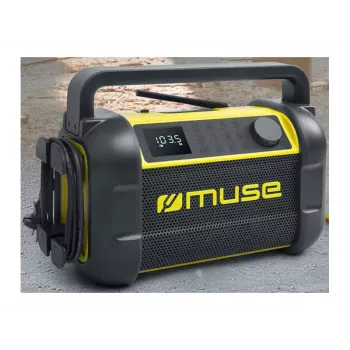 Portatīvais radio Muse M-928 BTY ar digitālo uztvērēju FM, 20W, USB-C, melns/dzeltens