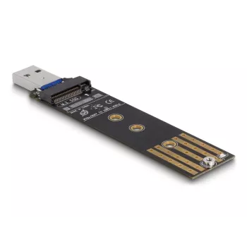 DeLOCK Kombinētais pārveidotājs M.2 NVMe PCIe vai SATA SSD USB 3.2 Gen 2 Melns