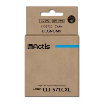 Actis KC-571C Tinte (aizstāj Canon CLI-571C; standarta; 12 ml; ciāna)