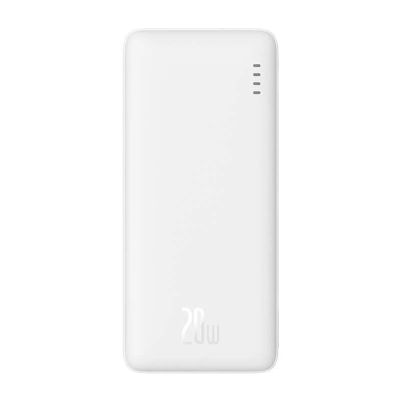 Baseus Airpow Litija polimēra power bank 10000 mAh 20 W Balts