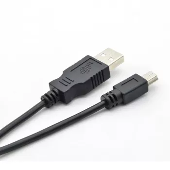 USB - Mini USB kabelis 1m melns