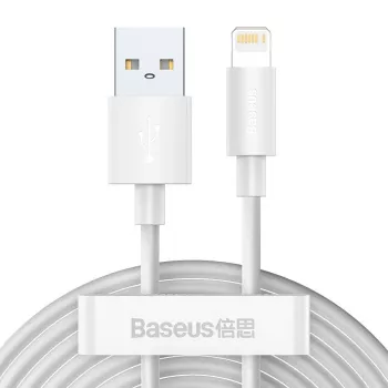Baseus TZCALZJ-02 mobilā telefona kabelis Balts 1.5 m USB A Lightning