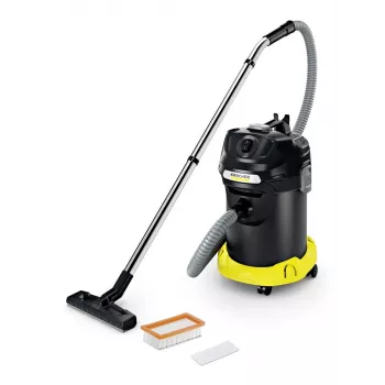 Sausais putekļsūcējs Karcher AD 4 Premium — 17 L, 600 W, bezmaiss, metāla šļūtene, hromēta caurule