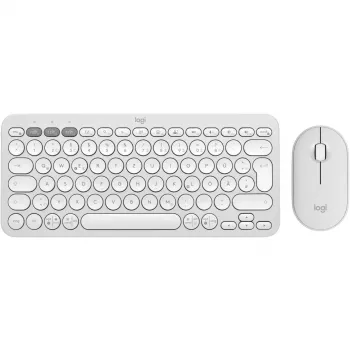 Logitech Pebble 2 Combo Set, Balts, Bezvadu, Vācu izkārtojums, 920-012204