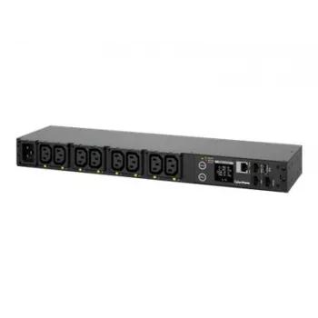 CyberPower PDU41005 strāvas sadales bloks (PDU) 8 AC kontaktligzdas 1U Melns
