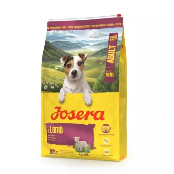 Sausā suņu barība JOSERA Mini Adult Lamb 900 g — mazo šķirņu pieaugušiem suņiem, jēra gaļa