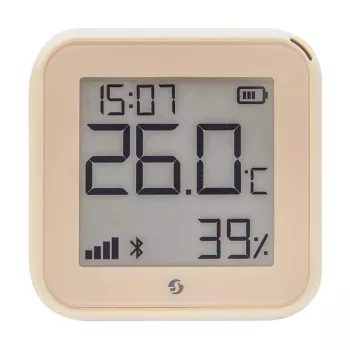 Temperatūras un mitruma sensors Shelly H&T Gen3 WiFi — kompakts bezvadu vides sensors (Mocha)