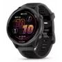 GARMIN Forerunner 570 — 47 mm pelēks alumīnija korpuss, caurspīdīga melna silikona siksniņa
