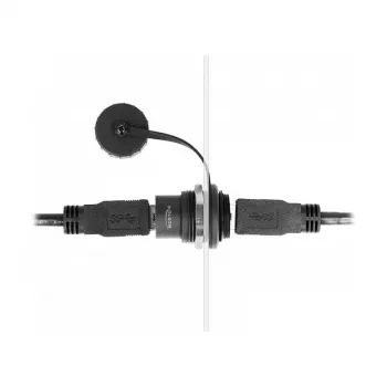 Keystone modulis DELOCK 86966 — USB 3.2 Gen 1 Type-A uz Type-A, melns, 32,5×23,5 mm