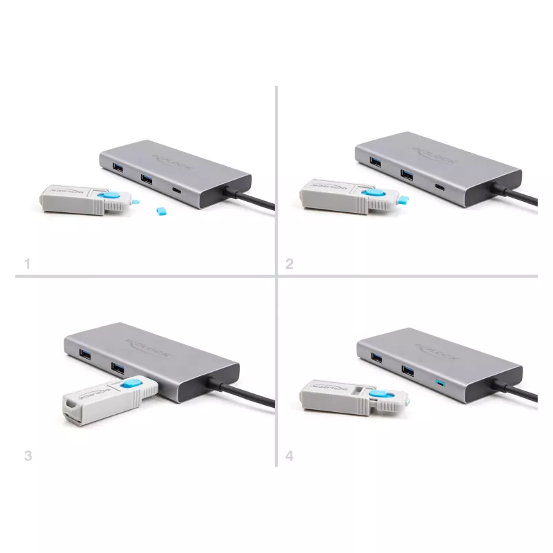 DeLOCK Port Blocker USB Type-C 10 Ports Zils