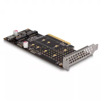 Delock PCI Express x8 karte ar 2 x iekšējo NVMe M.2 Key M (Bifurcation) Low Profile