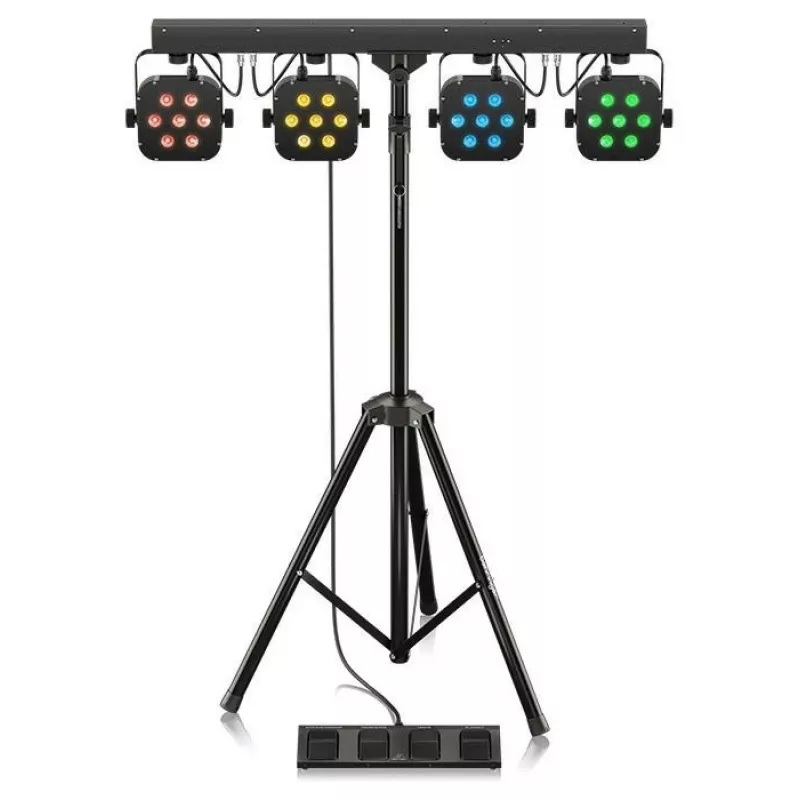 Behringer STAGE TRI LED BUNDLE ST1 komplekts 4xLEDPAR ar kontrolieri + statīvs