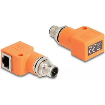 DeLOCK 60627 dzimuma mainītājs M12-RJ45, oranžs