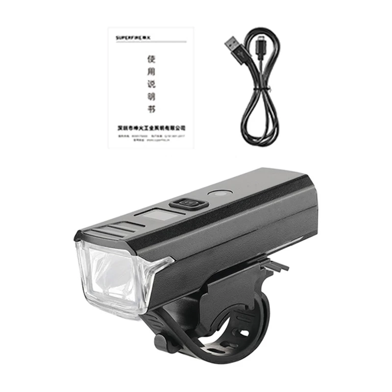 Superfire D6 (BL56-B) LED priekšējais velo lukturis – kompakts, uzlādējams