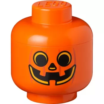LEGO Storage Head pumpkin, maza, Uzglabāšanas kaste oranža/melna