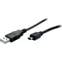 USB kabelis S/CONN 14-16035 USB 2.0 2m Mini-USB B USB A Melns