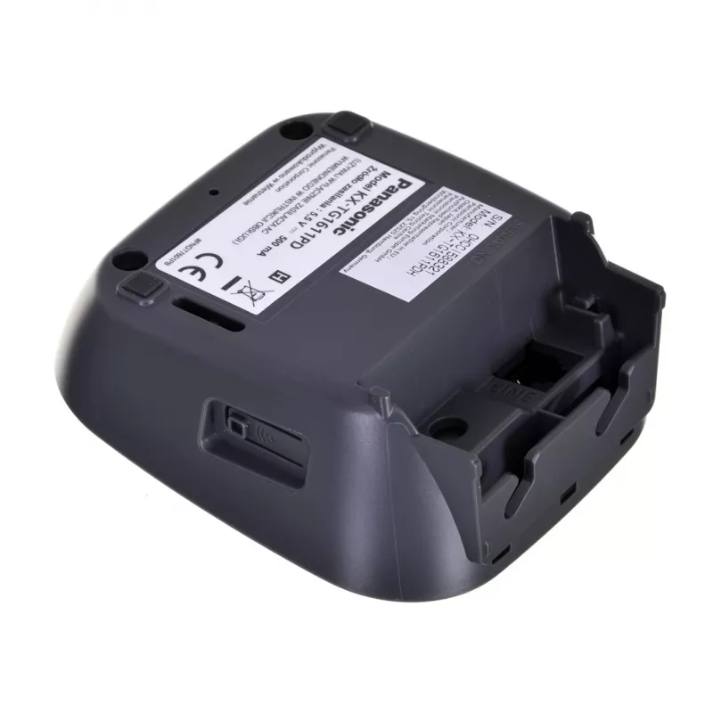 Panasonic KX-TG1611 DECT bezvadu telefons ar zvanītāja numura atpazīšanu, 50 numuru atmiņa, līdz 15 h sarunu laika, melns