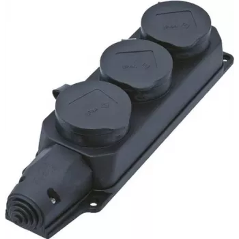 Bachmann 381.109 pagarinātājs ar 3 kontaktligzdām, IP44, 16 A, 230 V