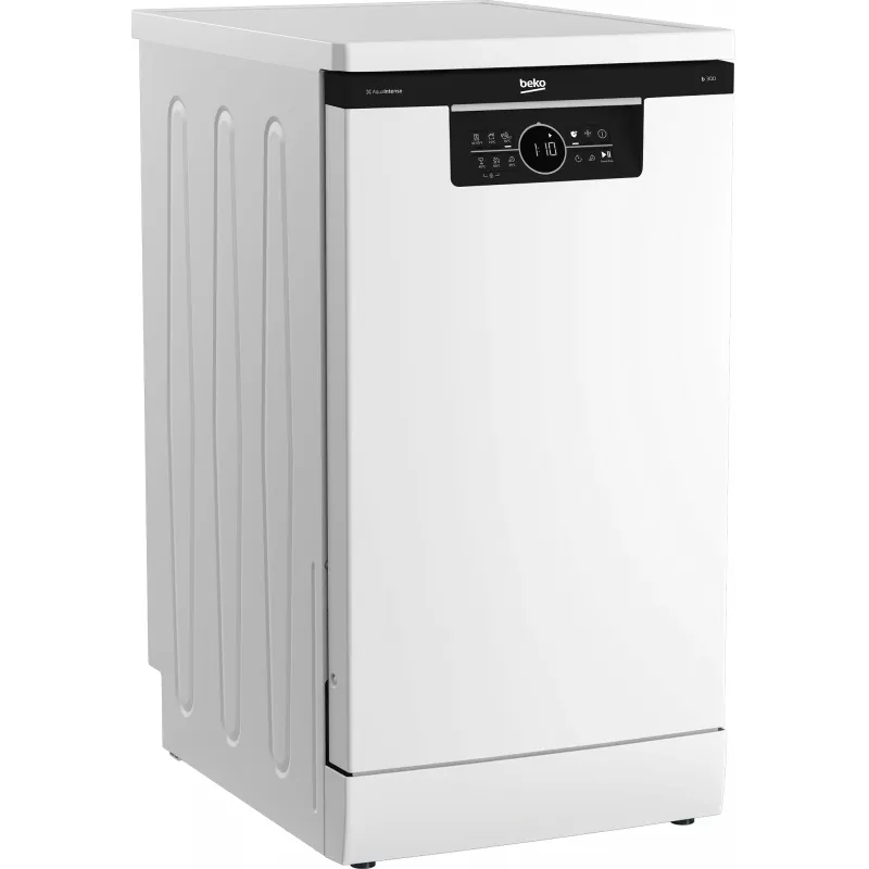 BEKO BDFS26120WQ Brīvi stāvoša trauku mazgājamā mašīna, 45 cm, 6 programmas, invertora motors, trešā atvilktne, balta