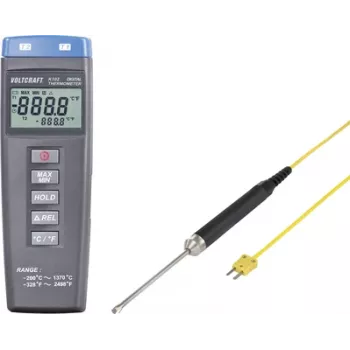 VOLTCRAFT K102 + TP 207 temperatūras mērīšanas instruments -200 līdz +1370 °C, K tipa zonde