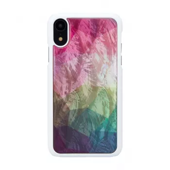 iKins vāciņš iPhone XR – ūdens ziedu dizains, balts