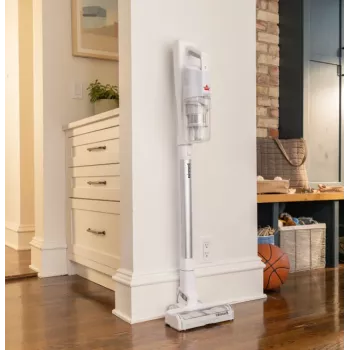 Bissell PowerClean bezvadu stieņputekļsūcējs | 200 W | darbības laiks līdz 40 min | silts balts/pelēks/spīdīgs sudrabs