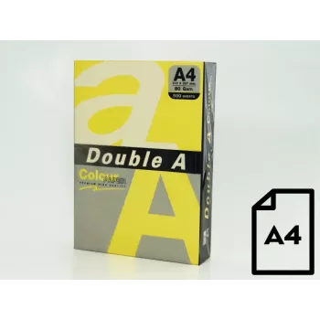 Krāsains papīrs Double A, 80g, A4, 500 loksnes, Lemon