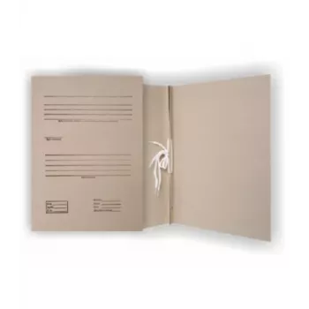 Arhīva mape SMLT, A4, 2 cm, 400 g, ar 2 siksnām, ar apdruku, brūna, kartona