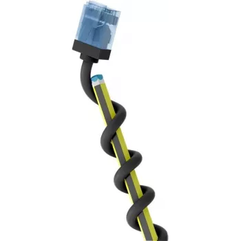 Goobay Ultra-Flexible CAT 6A Patch Cable slim U/UTP melns - īpaši īss spraudnis (74240)