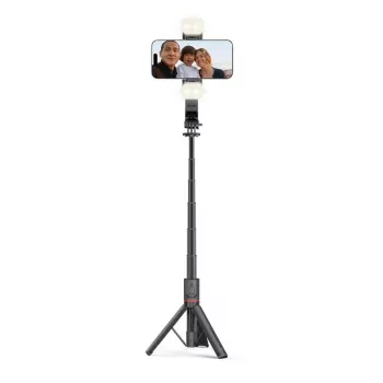 Tech-Protect L05S Selfie Stikls ar statīvu, LED lampu un Bluetooth tālvadību