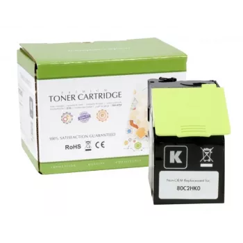 Saderīgs statiskās kontroles tonera kasetne Lexmark 802HK, Melna, augstas ražības, 4000 lpp. (80C2HC0)