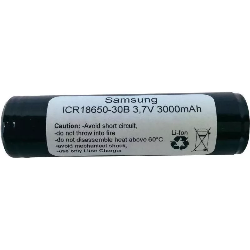 Akumulatora baterija Samsung ICR18650 3000 mAh 3,7 V — litija-jona elements
