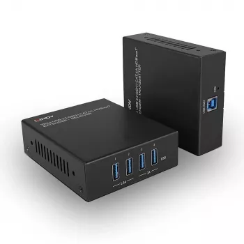 Lindy 100m USB 3.2 Gen 1 Cat.6A HDBaseT pagarinātājs, raidītājs un uztvērējs
