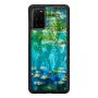 Telefona maciņš iKins Samsung Galaxy S20+ — melns ūdensrožu dizains