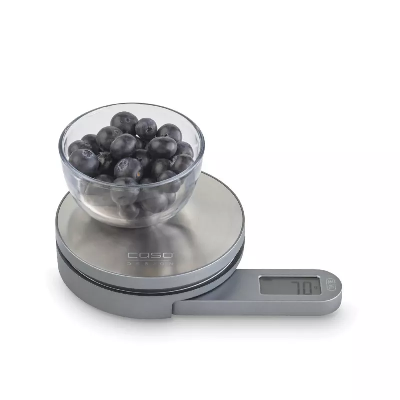 Caso Kitchen EcoMate virtuves svari, 5 kg, 1 g, LCD, nerūsējošais tērauds